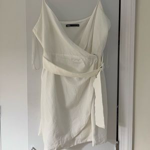 White belted Zara dress
